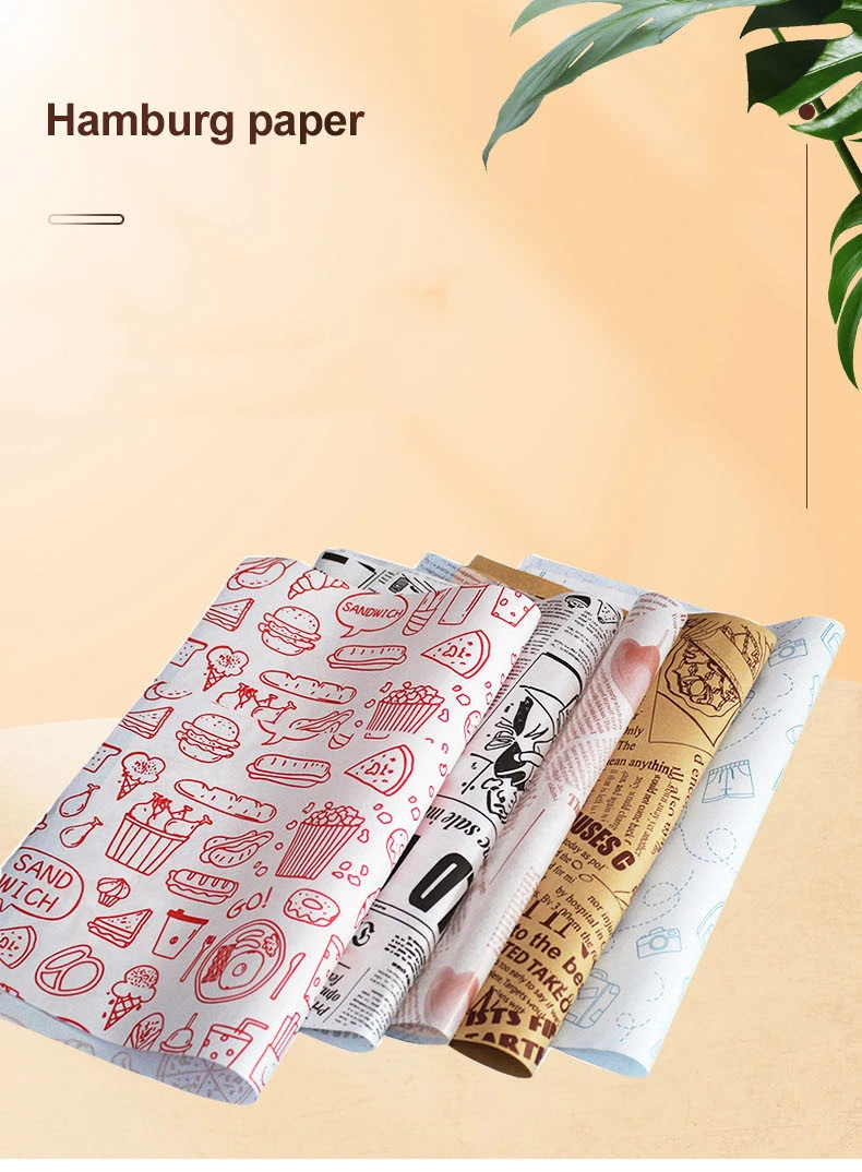 Wholesale Custom Eco Friendly Greaseproof Water Proof Deli Pizza Fried Food Wrapping Paper