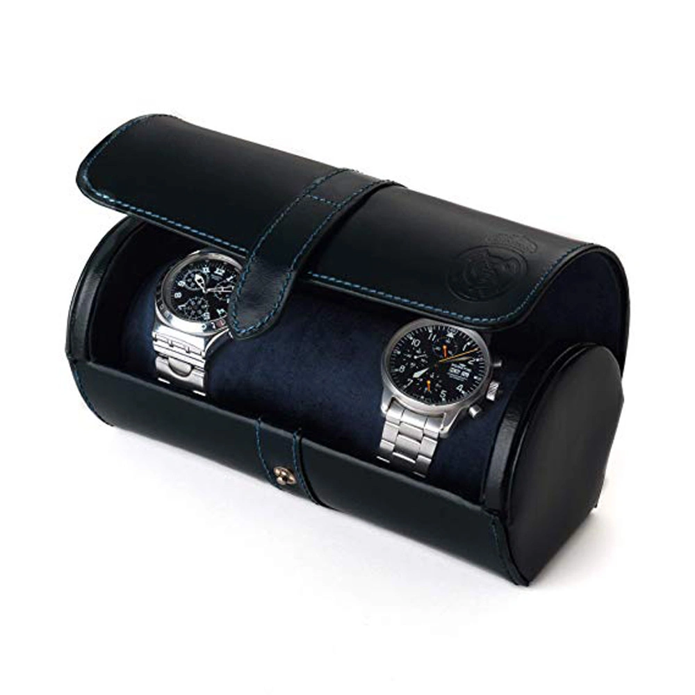 Premium PU Leather Package Black Leather Storage Organizer Luxury Watch Box Custom