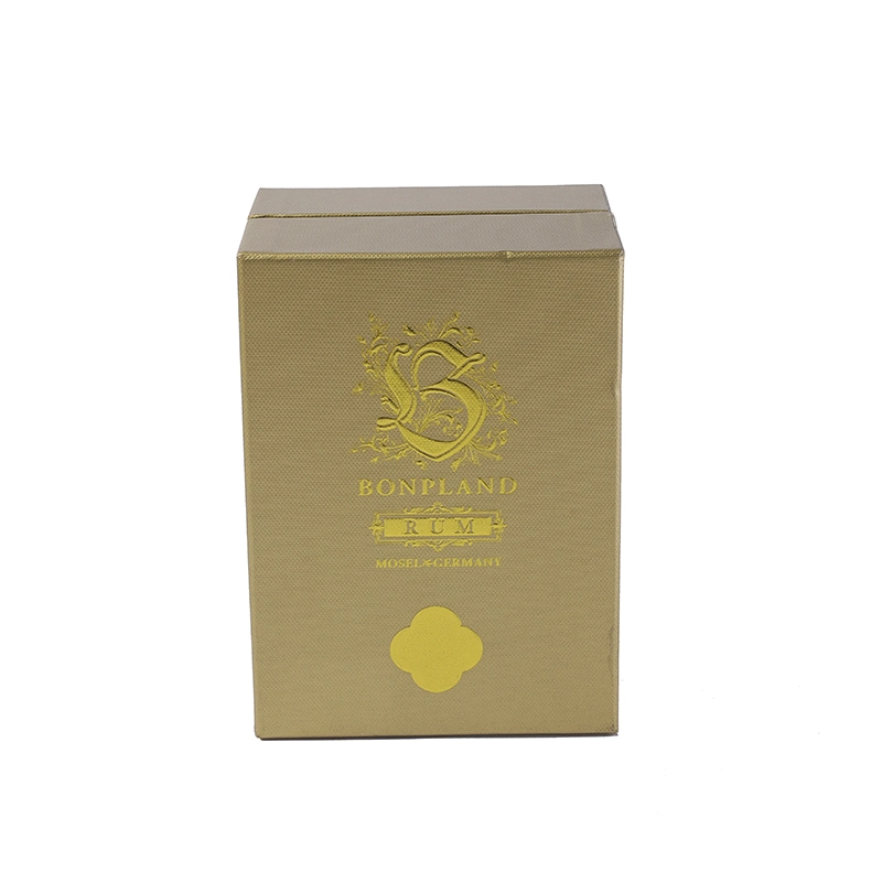 Custom Logo Printed Wine Bottle Packaging Shipping Box 1 Pack Wine Gift Box for Rum