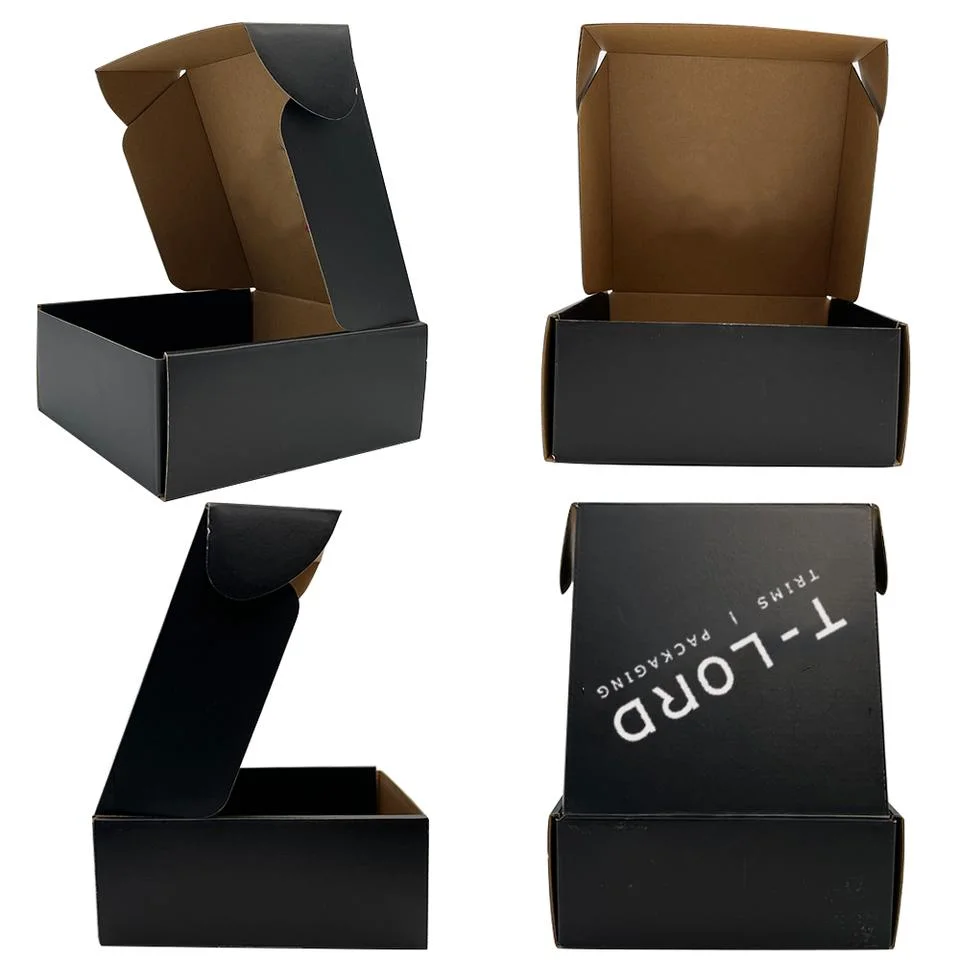 Eco Personalized Plant Luxury Shipping Boxes Small Large Folding Airplane Box Black Mailer Packaging Boxes for Small Business