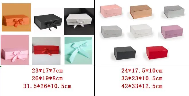 Luxury Large Pink Black White Custom Design Magnetic Cardboard Clothes Changeable Fold Sturdy Storage Box