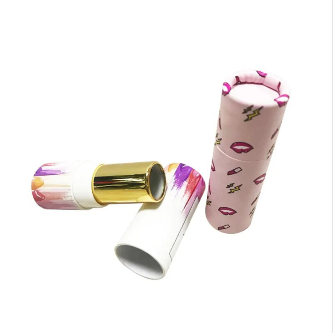 Wholesale Lipstick Cylinder Box Custom Lipstick Cylinder Paper Cosmetics Paper Tube Incense Cylinder