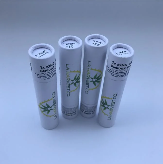 Wholesale White Kraft Incense Stick Custom Logo Printed Cylinder Packaging Paper Tube