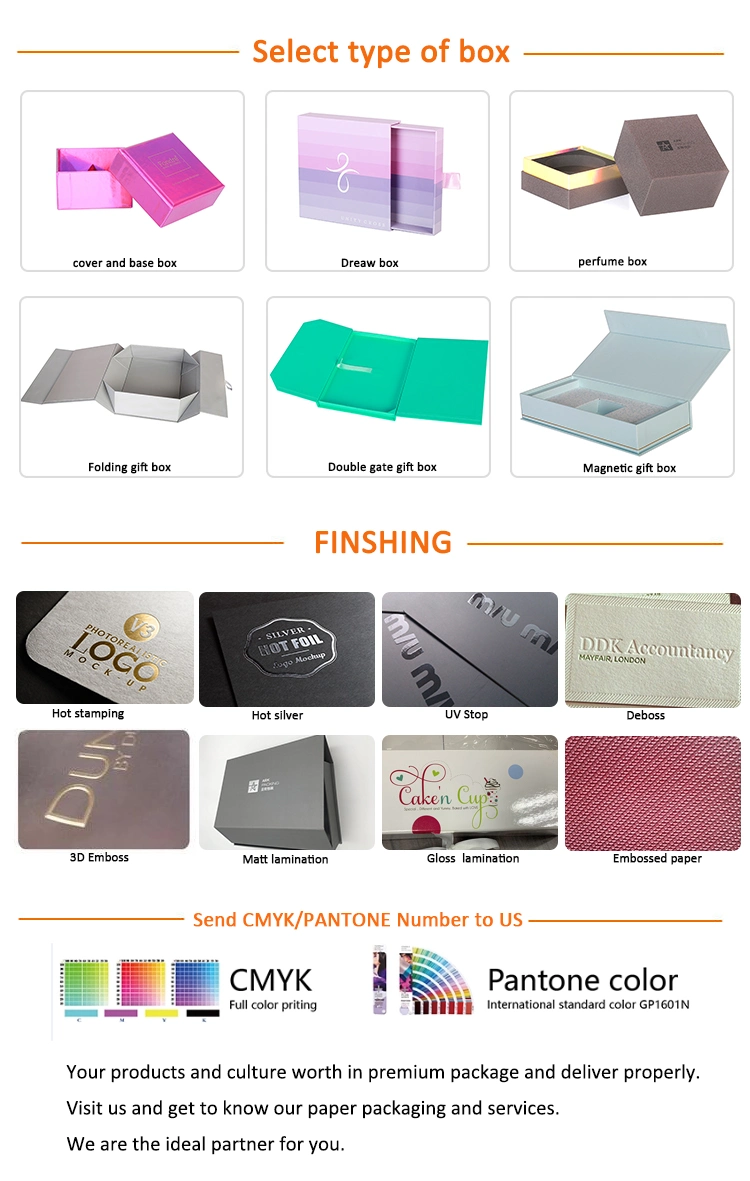 Custom Printing Logo Book Style Perfume Paper Gift Packaging Cardboard Paper Box