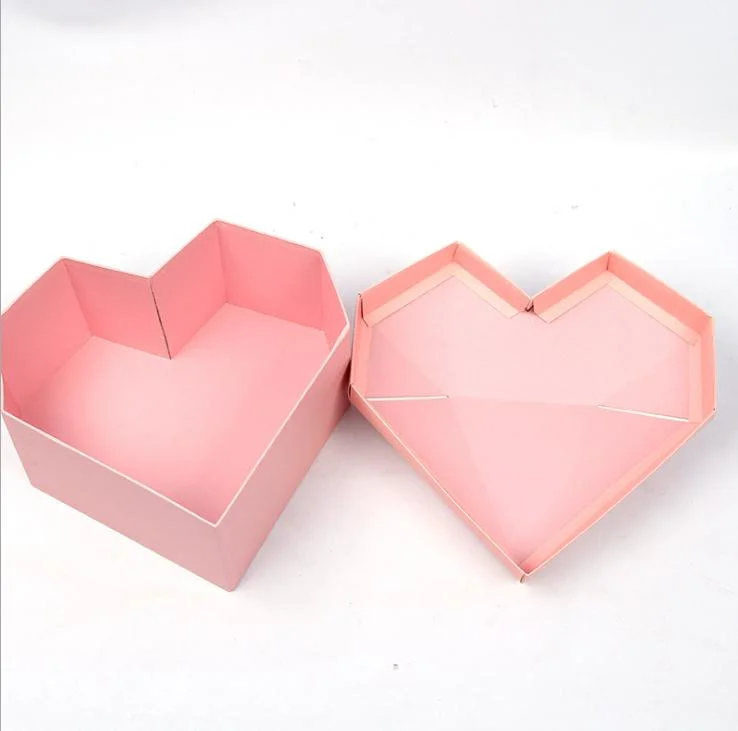 China Factory Wholesale Hot Stamping Paper Gift Box, 100% Recyclable Paper Box with Custom Logo, Free Samples Available Heart Shape Chocolate Boxes