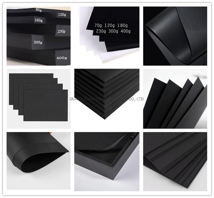 120GSM 150GSM Black Kraft Board Sheets Roll Paper Cutting Card Paper