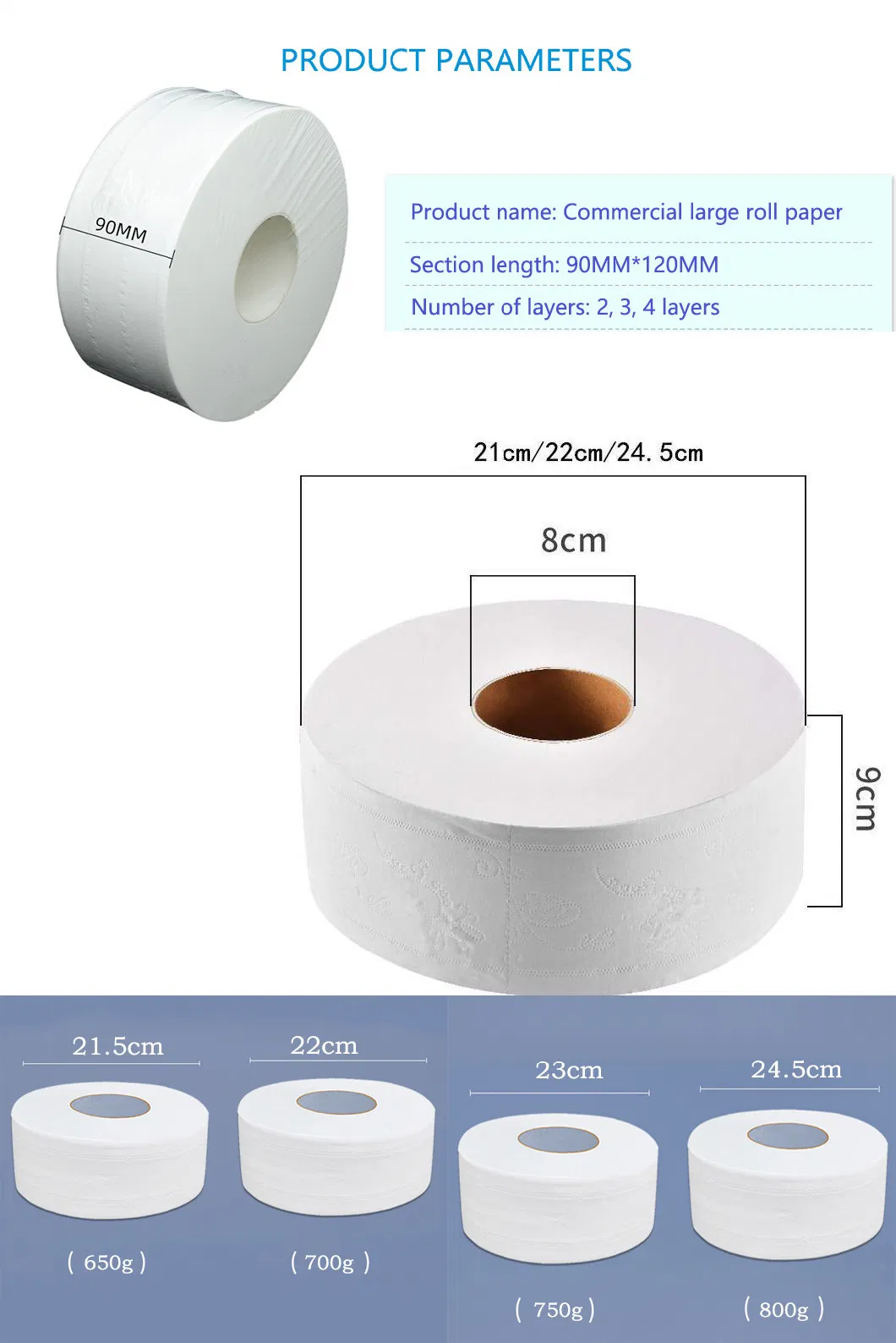 Jumbo Roll Tissue Paper Tissue Customized Printed Eco Friendly Cheap Toilet Paper for Wholesale Customized