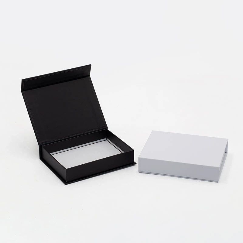 Tiny Small Shallow Custom Rigid Magnetic Catch Mini White Book Style Gift Boxes Wholesale