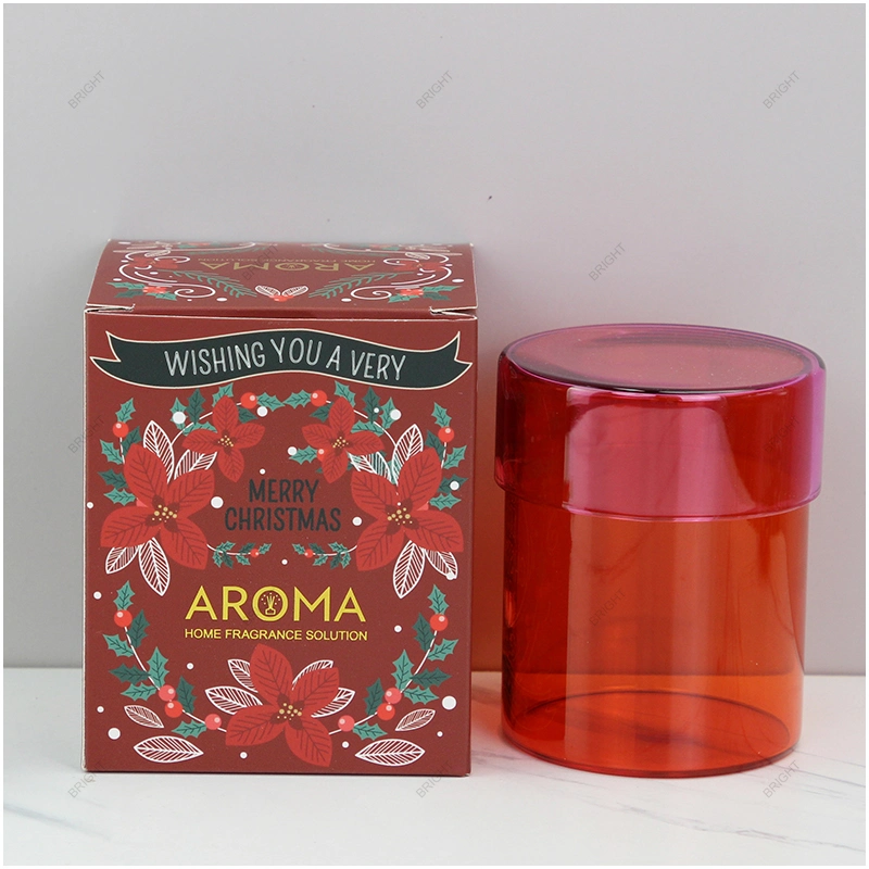 Wholesale Hot Stamping Thick Round Paperboard Candle Boxes Luxury Logo Printed Cylinder Box Jar Candle Custom Packaging Boxes