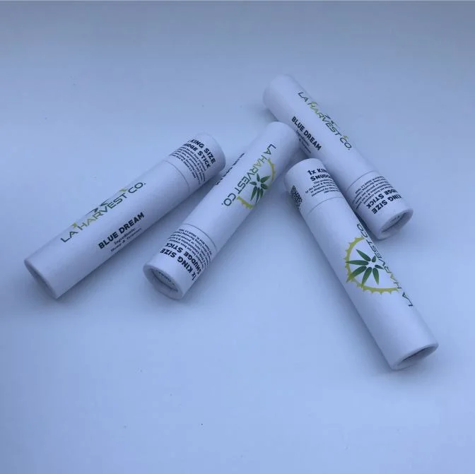 Wholesale White Kraft Incense Stick Custom Logo Printed Cylinder Packaging Paper Tube