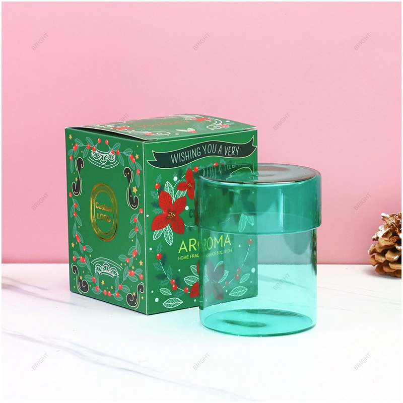 Wholesale Hot Stamping Thick Round Paperboard Candle Boxes Luxury Logo Printed Cylinder Box Jar Candle Custom Packaging Boxes