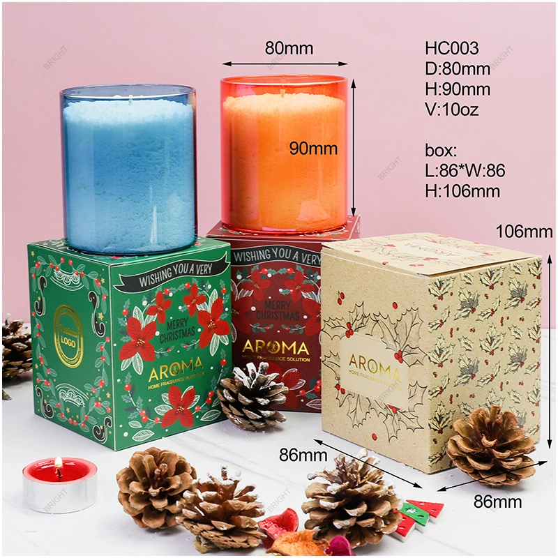 Wholesale Hot Stamping Thick Round Paperboard Candle Boxes Luxury Logo Printed Cylinder Box Jar Candle Custom Packaging Boxes