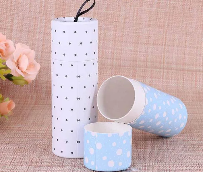 Custom Recycled Slim Gift Cylinder Eco Friendly Paper Tube for Incense Stick Packaging