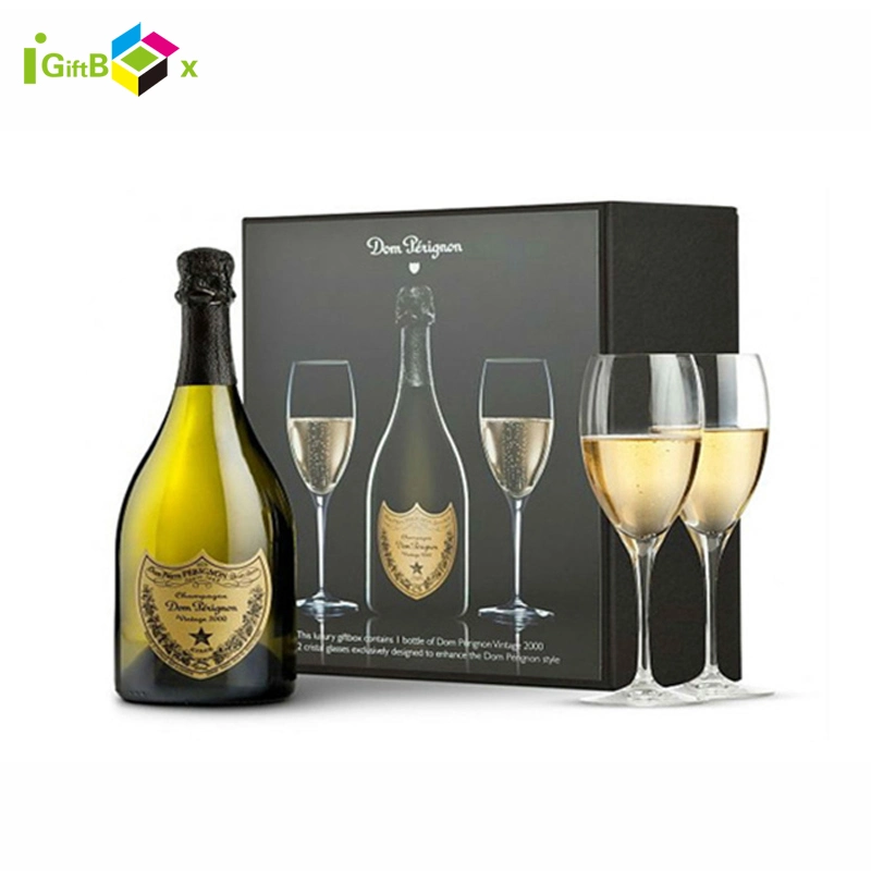 Paper Wine Packaging Glass Cardboard Gift Box with Insert