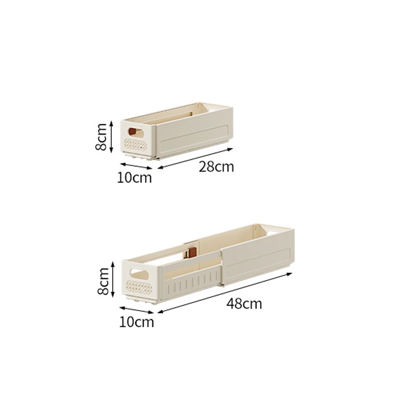 2024 New Product Direct Desktop Storage Box Transparent, Portable, Retractable, Plastic Book and Textbook Magazine Storage Box