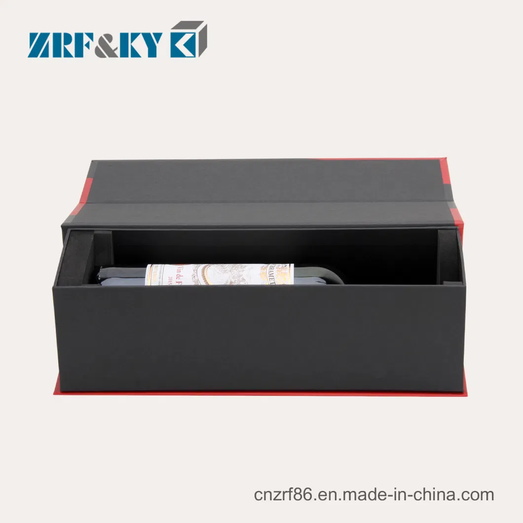 Custom Printed Cardboard/Corrugated Paper Packaging Gift Red/Black/Gold Wine/Liquor/Whisky/Champagne Boxes Wholesale