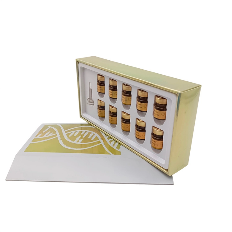 Luxury Custom Size Drawer Slider Folding Laser Paper Skincare Gift Packaging Box