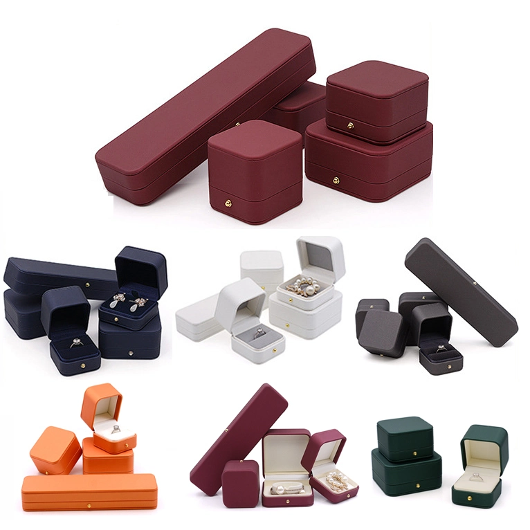 New Wholesale Manufacturers Custom Logo Printing Christmas Luxury Velvet Leather Jewelry Ring Earring Necklace Boxing Watch Packaging Cases Package Gift Box