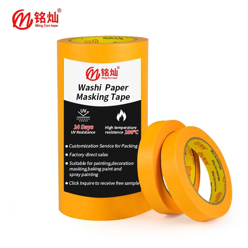 Custom Washi Tape Factory Wholesale Price Red Color Custom Washi Masking Tape for Interior