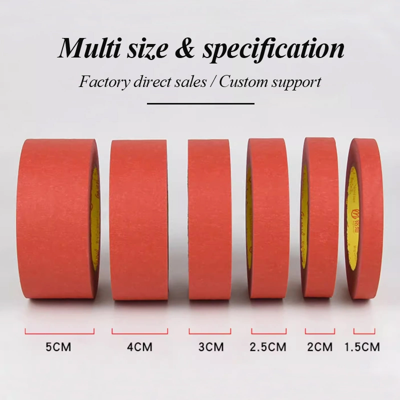 Custom Washi Tape Factory Wholesale Price Red Color Custom Washi Masking Tape for Interior