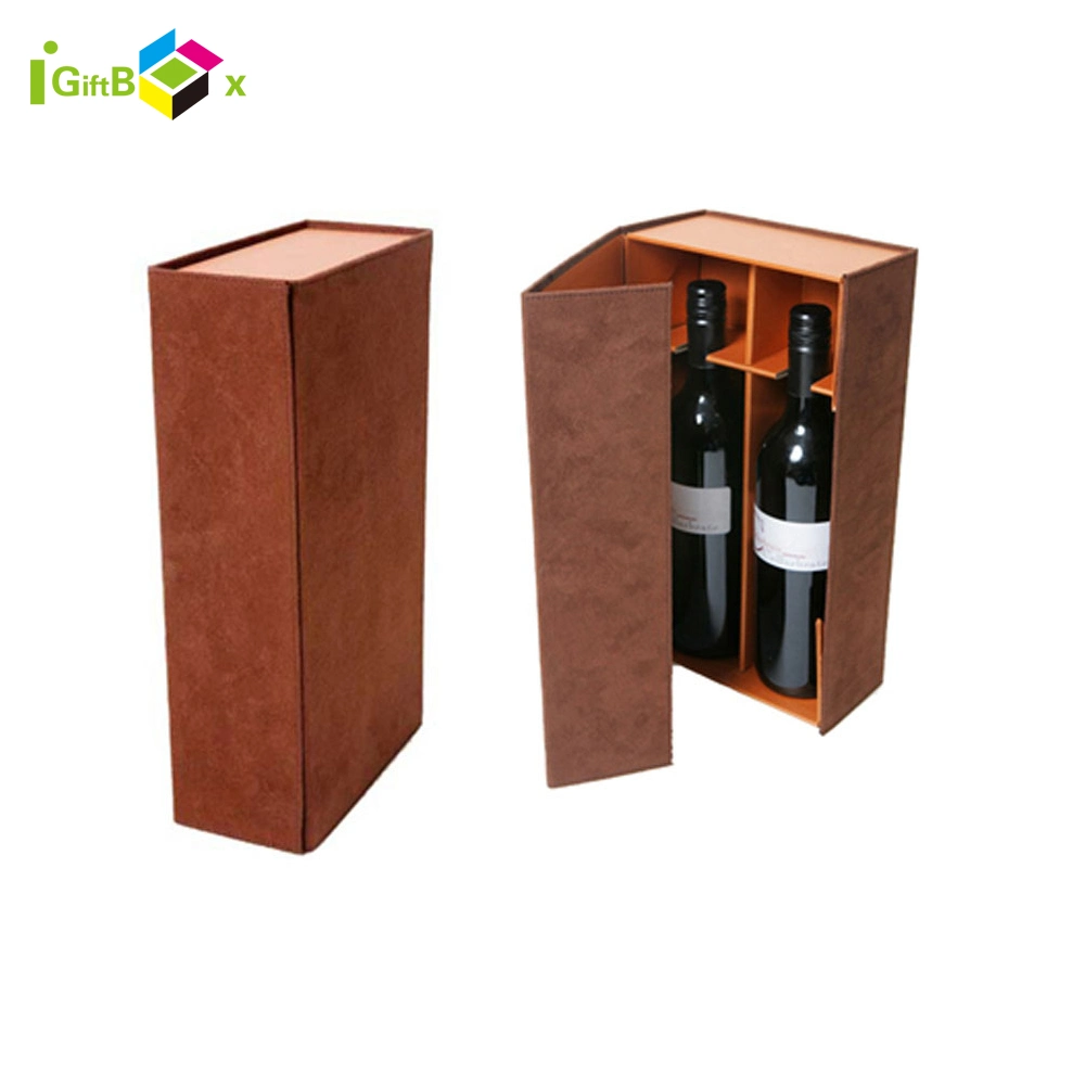 Custom Two Bottles of Wine Glass Cardboard Packaging Gift Box