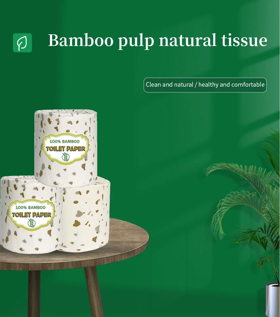 Cleaning Products OEM Bamboo Eco-Friendly Roll Tissue Wholesales Toilet Paper Toilet Roll Tissue Paper Dimond /Flat/ Litchi Pattern Wrapping Paper Package