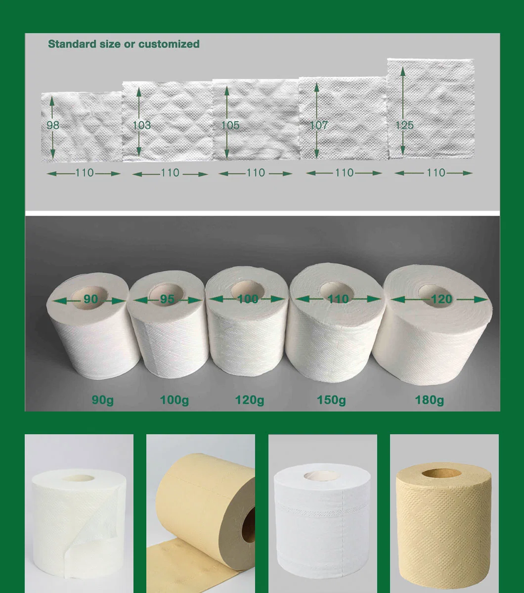 OEM Wholesale Bamboo Toilet Paper Super Soft Toilet Paper Roll Tissue Paper Professional Paper Machine Jumbo Roll Nature Bamboo Eco-Friendly