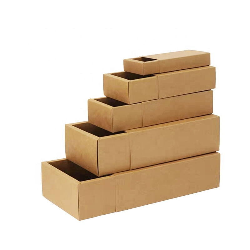 Wholesale Factory Sales Custom Size Cowhide Gift Card Paper Packaging Drawer Box Lower Cover Storage Packaging Box