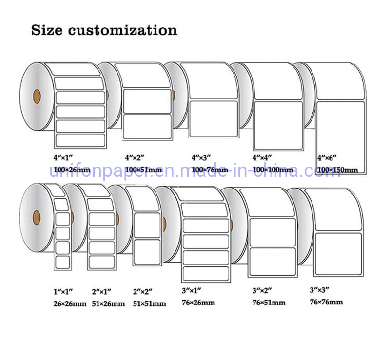 Blank Waterproof Custom Logo Direct Thermal Shipping Label Printing Barcode Label Self Adhesive Paper Label Sticker