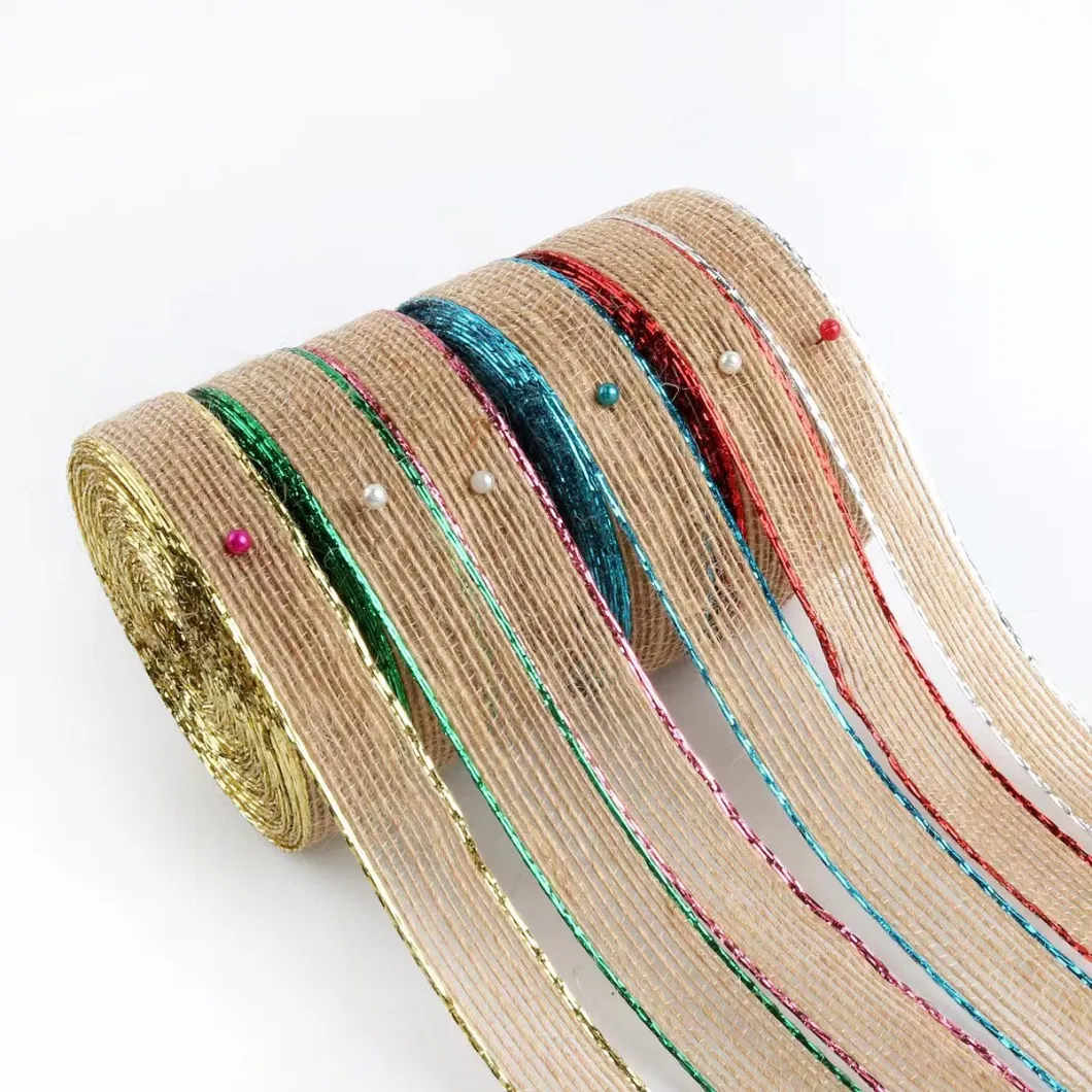 Wholesale Colorful Edge Fishing Line Jute Webbing Binding Decorative Tape