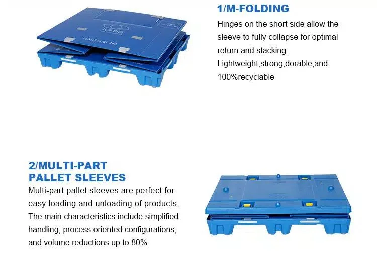 PP Honeycomb Collapsible Moving Plastic Pallet Box Foldable Bulk Pallet Container Plastic Pallet Box for Storage and Shipping