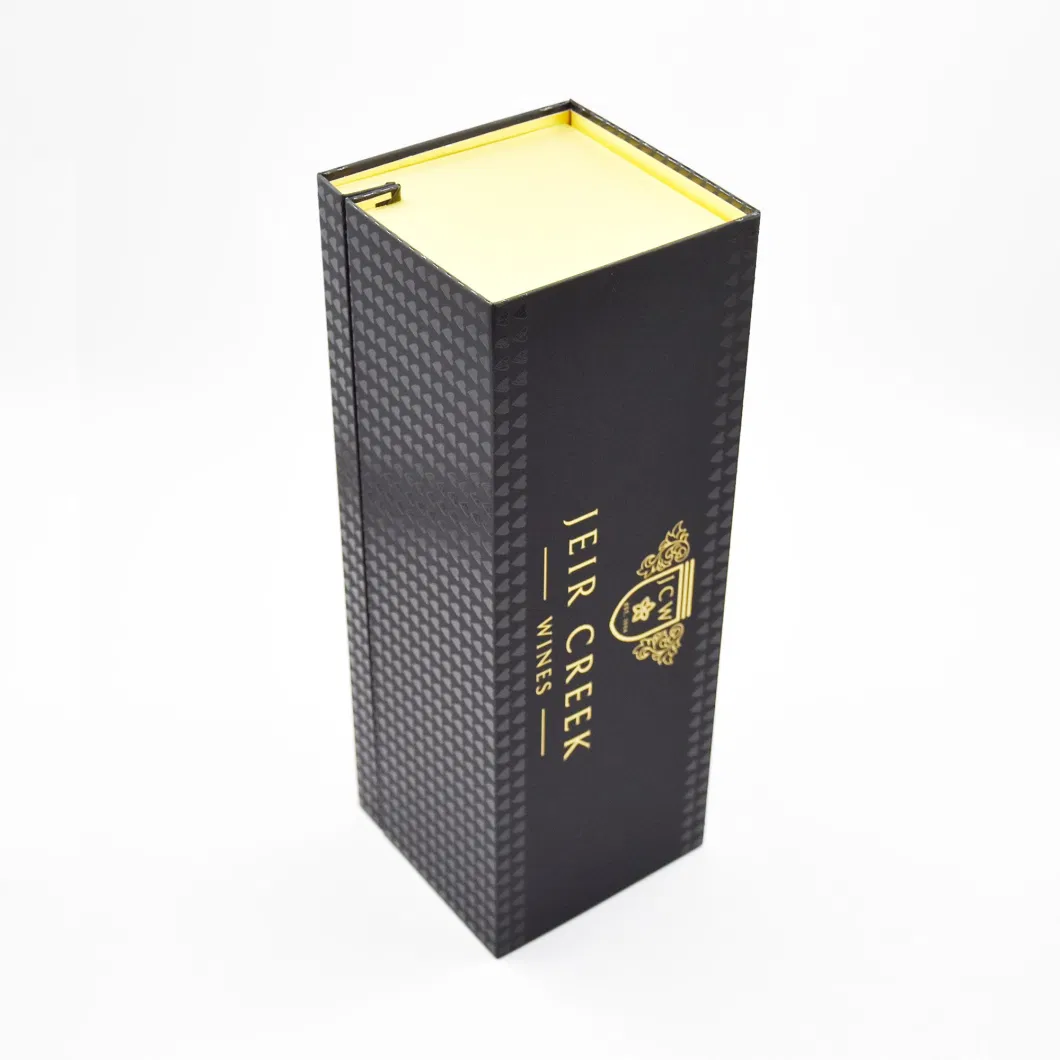 Luxury Rigid Foldable Cardboard Hot Sale Red Wine Gift Box