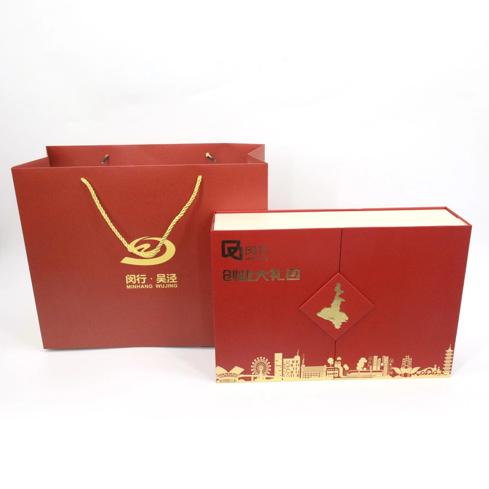 Luxury Portable Wine Three Bottles Paper Box Corrugated Cardboard Gift Box Wholesale with Handle