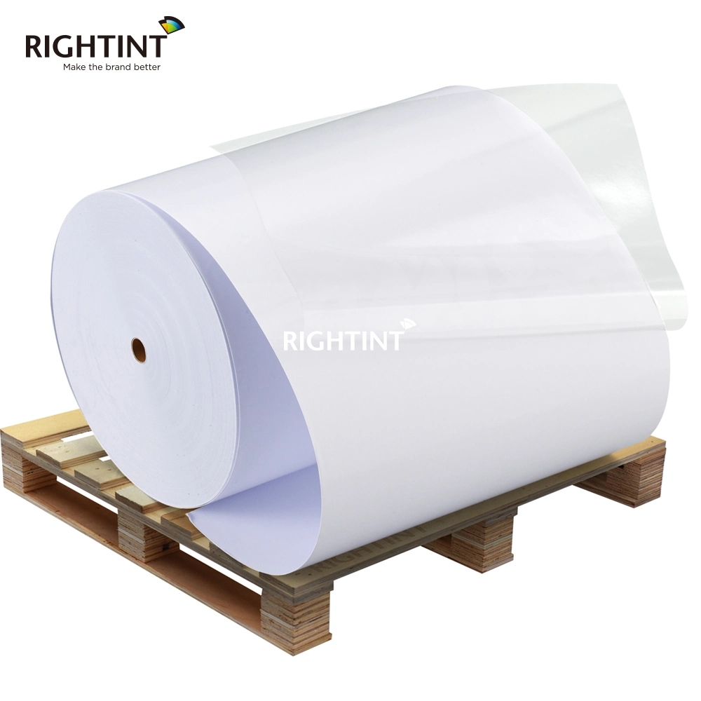 Self Adhesive Paper PP Synthetic Paper Label Raw Material Sticker Jumbo Rolls