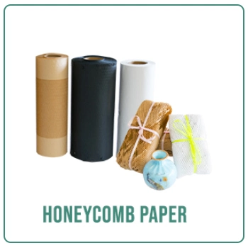 Brown Black White Packaging Mateiral Kraft Paper Roll Buffer Honeycomb Wrapping Paper