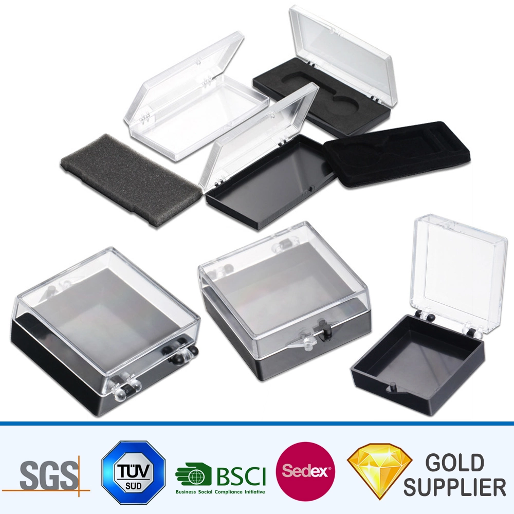 Cheap Custom Promotional Rectangular Round Durable Clear Small Display Packaging Boxes Transparent Plastic Medal Coin Storage Gift Box with Printed Logo