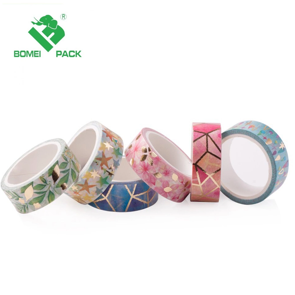 Dongguan Brand New Custom Washy Waterproof Paper Tape Decorative Washy Rose Foil Tape Wholesale