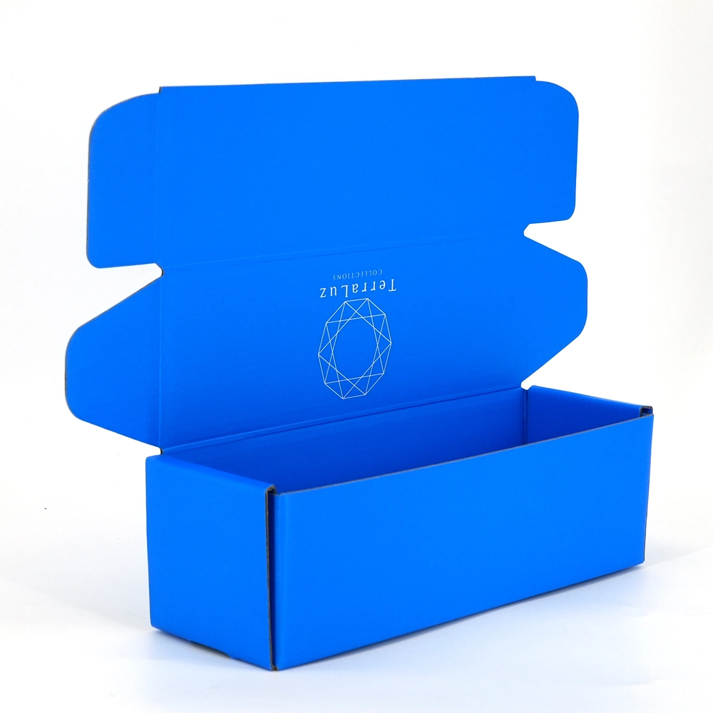 Custom Logo Personalised Verpackung Pantone Blue Packaging Shipping Mailer Box