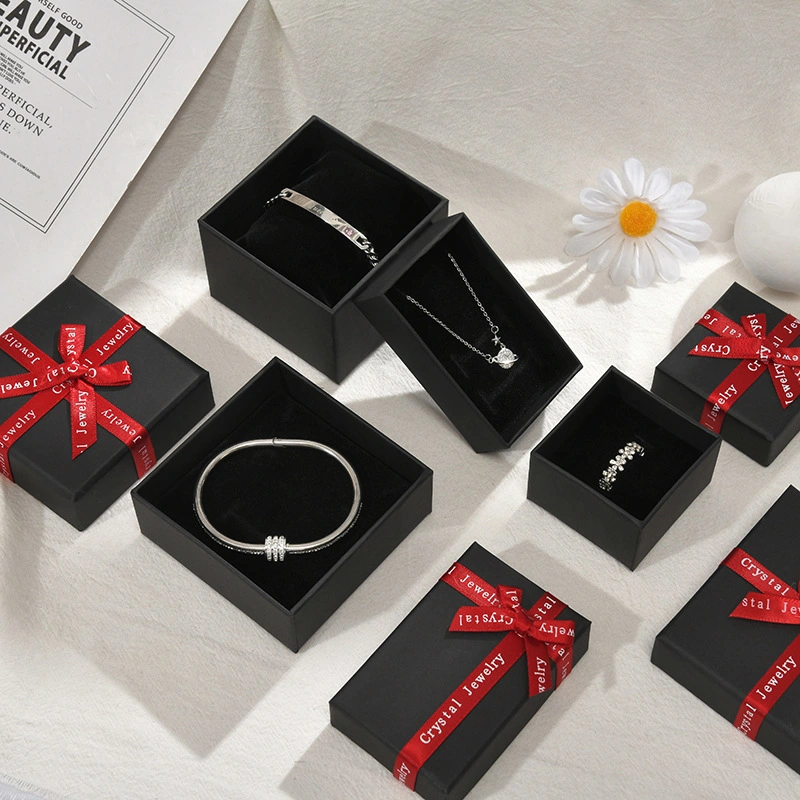 Custom Logo Luxury Jewelry Box Valentine Days Rose Box for Packaging Earring and Small Things