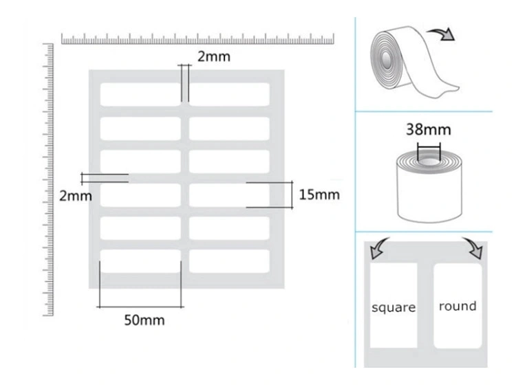 Waterproof Matte Silver Blank Pet/PVC Adhesive Barcode Stickers Thermal Transfer Polyester Glossy Label for Printer Label