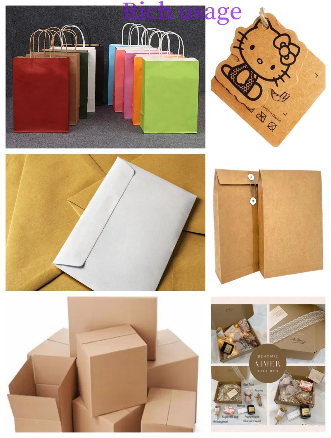 DIY Crafts, Gift Packaging or Gift Box Packaging Use Brown Kraft Packing Paper