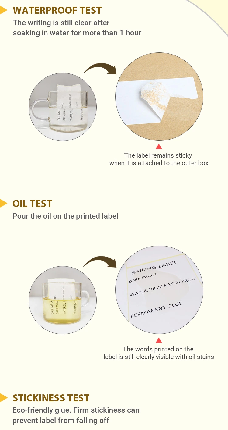 Customized A6 Blank Waterproof Label Roll and 4X6 Thermal Label Sticker for Printer Labels