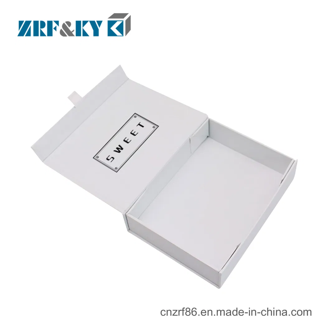 Custom Logo Printed Hot Stamping Book Style Rigid Hard Paperboard Rigid Magnetic Paper Gift Box