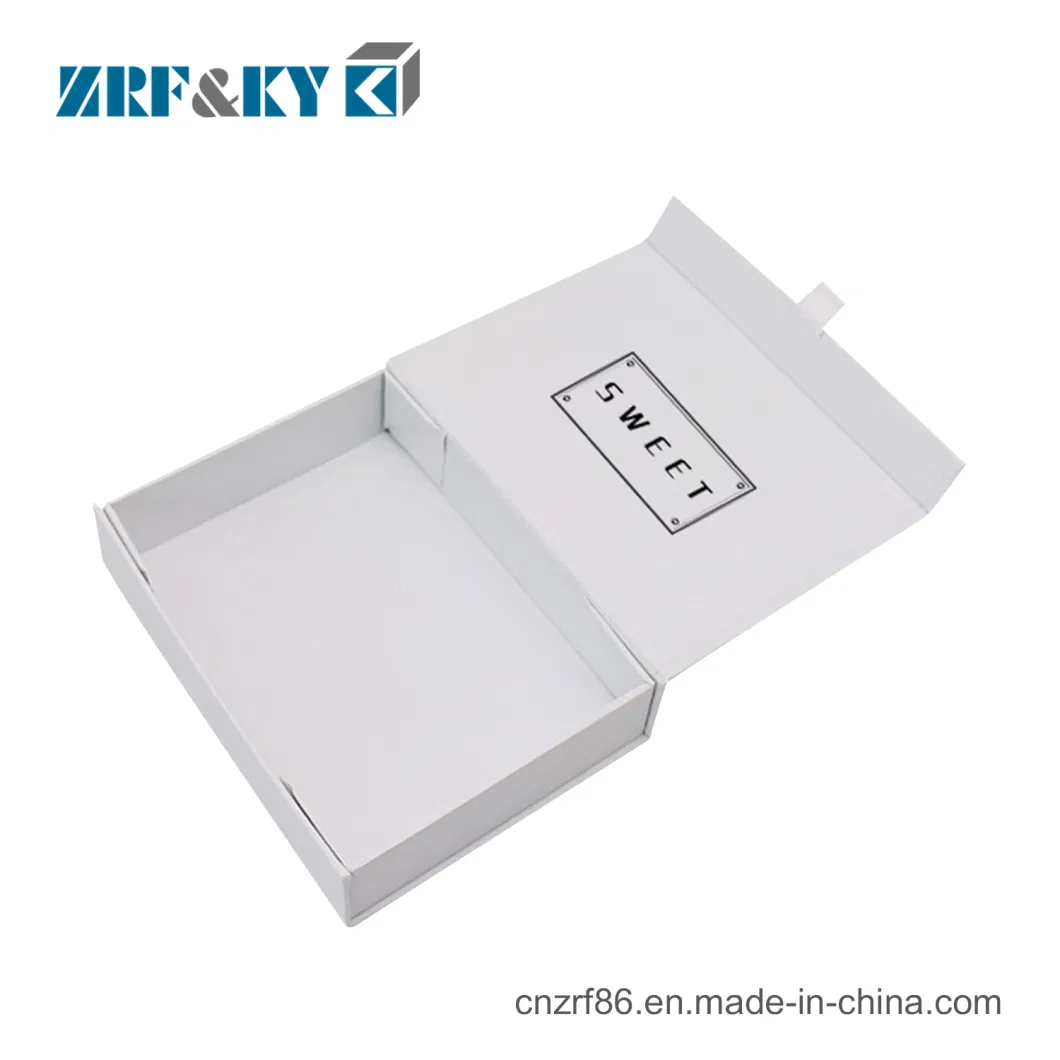 Custom Logo Printed Hot Stamping Book Style Rigid Hard Paperboard Rigid Magnetic Paper Gift Box