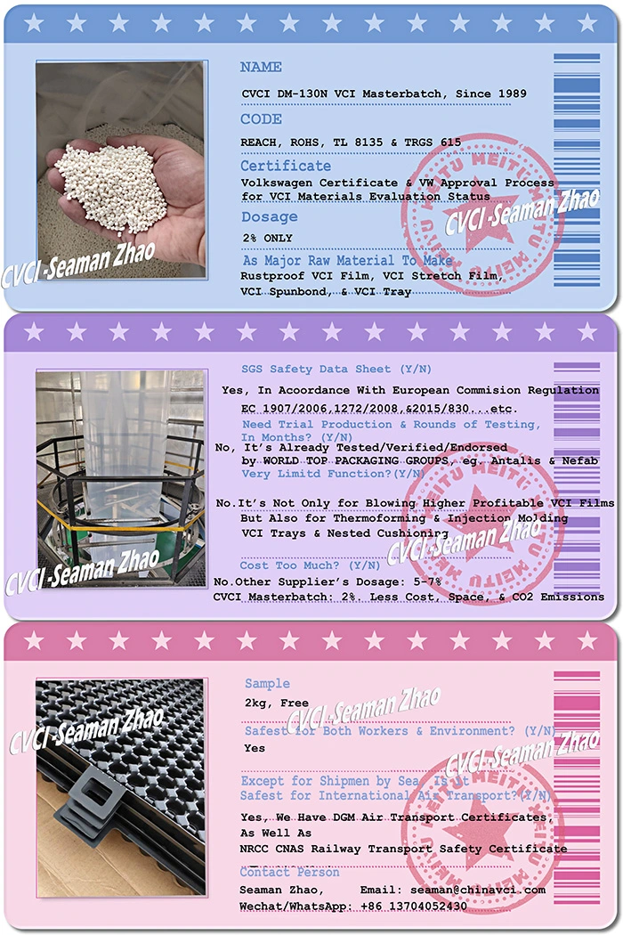 2% Dosage Only Vapor Corrosion Inhibiting Vci Masterbatch for Blowing/Thermoforming/Injection Molding, Vci Resin