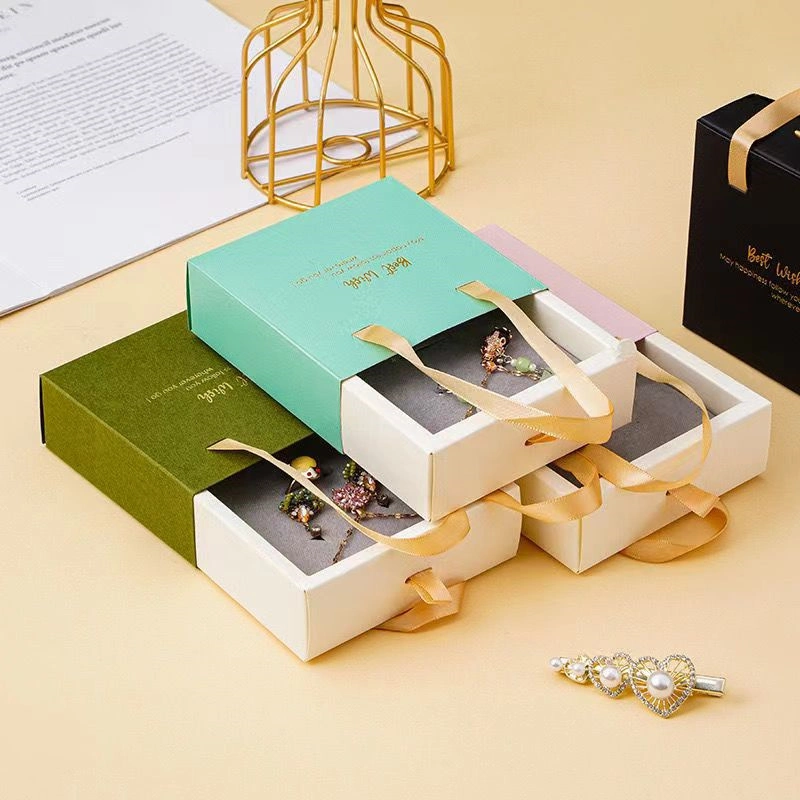 Jewelry Box Drawer Necklace Box Ring Earrings Bracelet Jewelry Drawer Gift Box Shenzhen Wrap Wholesale Manufacturers