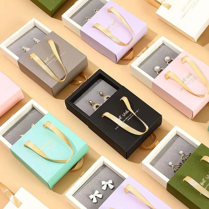 Jewelry Box Drawer Necklace Box Ring Earrings Bracelet Jewelry Drawer Gift Box Shenzhen Wrap Wholesale Manufacturers