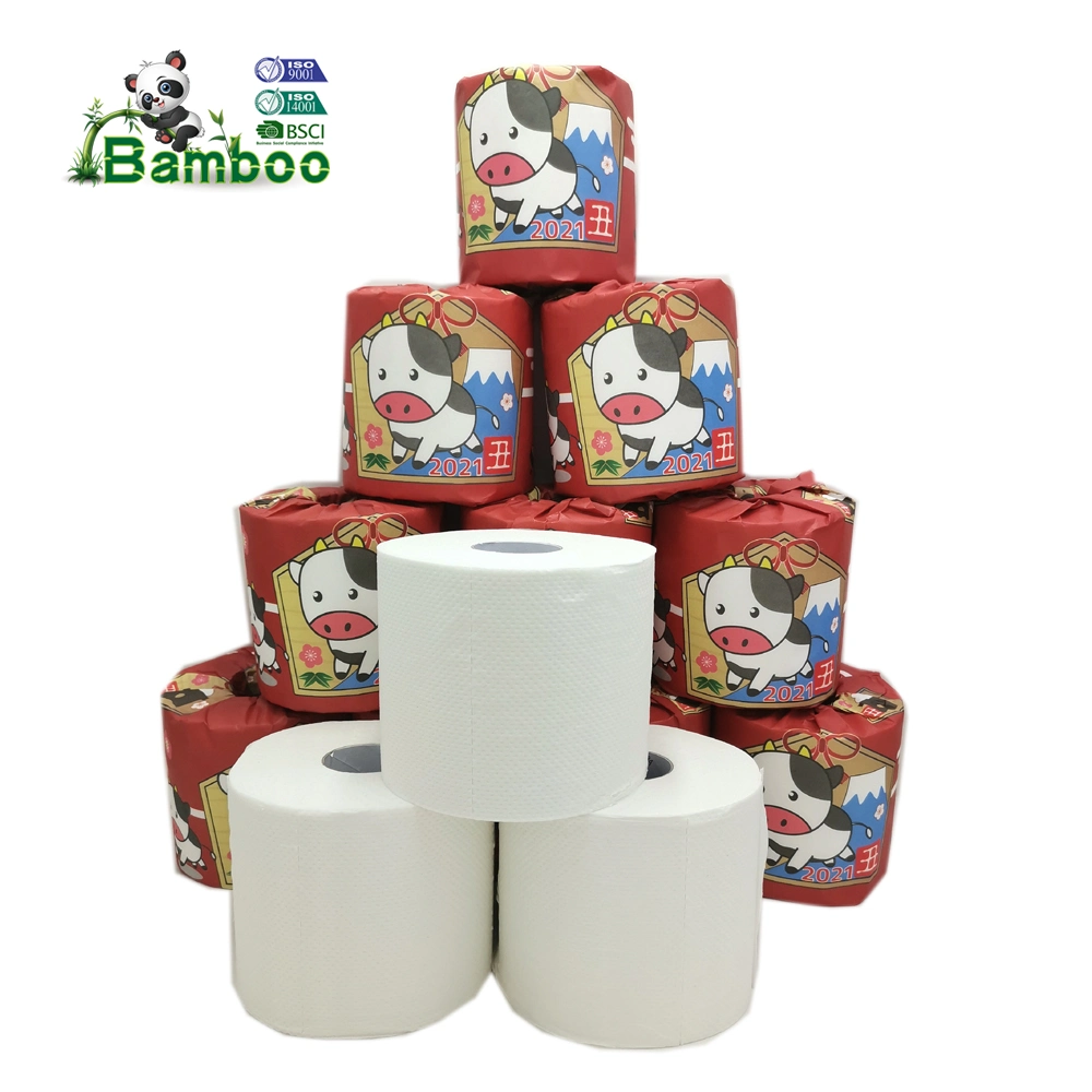 Wholesale Eco-Friendly Biodegradable 2/3/4ply Bamboo Toilet Tissue /Regenerated Toilet Paper