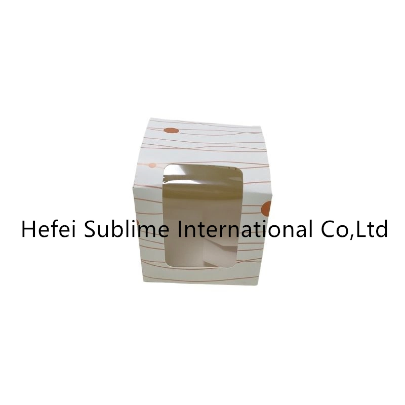 Paper Boxes with Clear Window Cake Paper Holders Handle Boxes Cake Containers Treat Boxes Gift for Party Wedding, Christmas Party