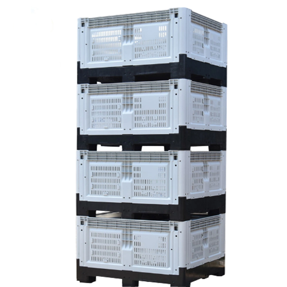 1200-1000-810 Heavy Duty Folding and Moving Packing Plastic Fruit Storage Plastic Pallet Container Box